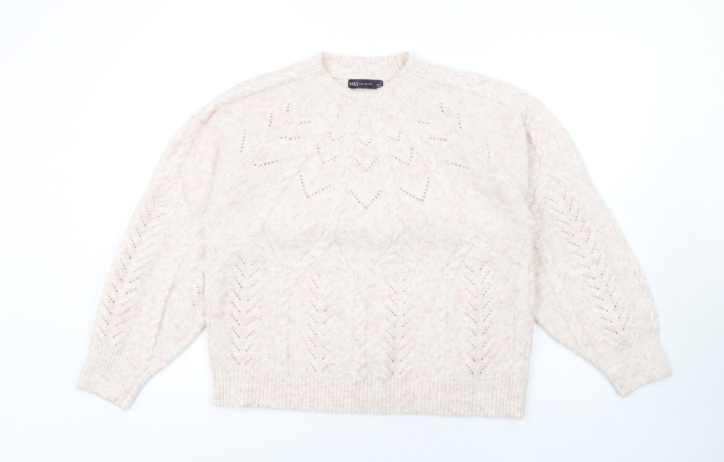 Womens UK Size M Marks and Spencer Pink Pullover Jumper