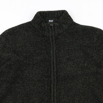 Womens UK Size M M&Co Green Full Zip Jumper