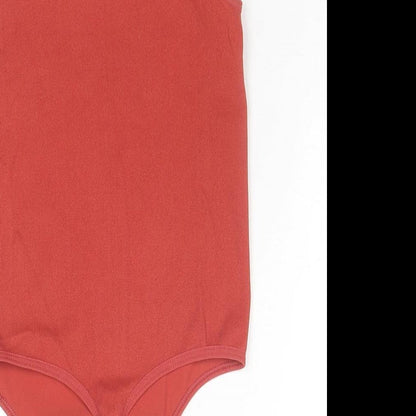 Urban Outfitters Womens Red Polyamide Bodysuit One-Piece Size S Pullover