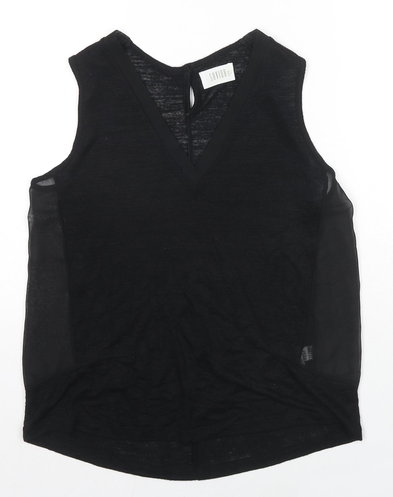 Womens UK Size 10 Savida Black Basic Blouse