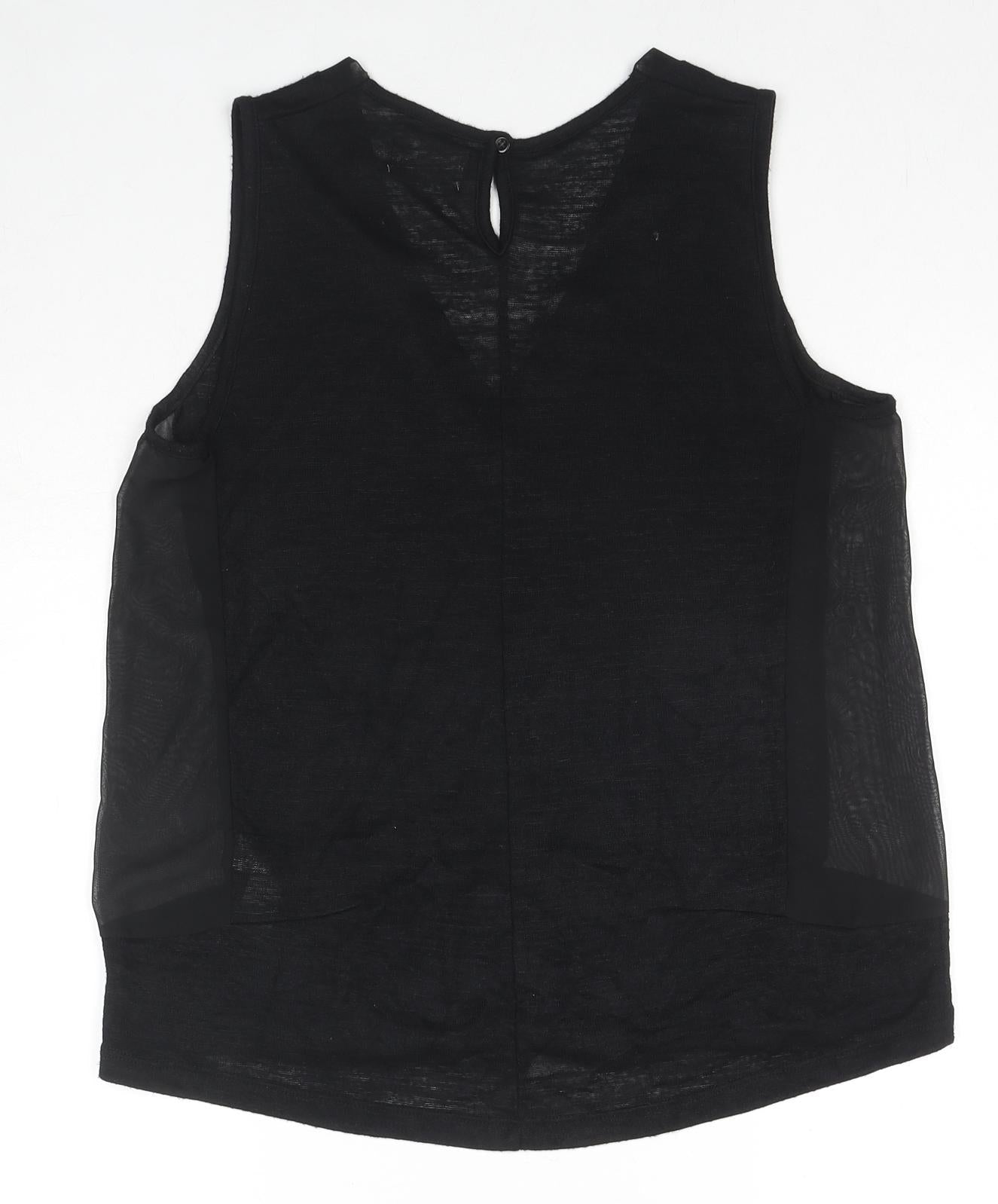 Womens UK Size 10 Savida Black Basic Blouse
