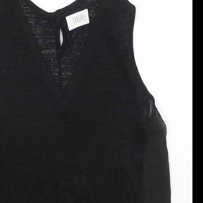 Womens UK Size 10 Savida Black Basic Blouse