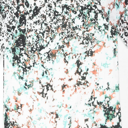 Great Plains London Womens Multicoloured Geometric Polyester A-Line Size M Round Neck Zip