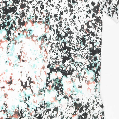 Great Plains London Womens Multicoloured Geometric Polyester A-Line Size M Round Neck Zip