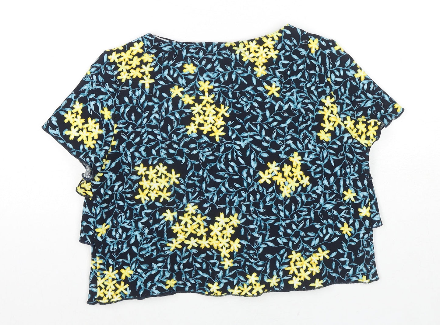 Womens UK Size S Zara Multicoloured Basic T-Shirt