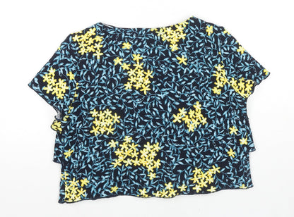 Womens UK Size S Zara Multicoloured Basic T-Shirt