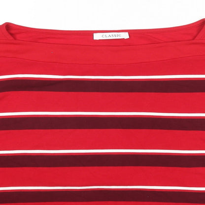 Womens UK Size 18 Classic Red Basic Blouse