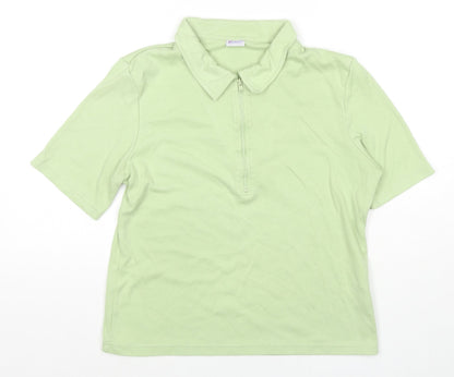 Womens UK Size 10 Damart Green Basic Blouse