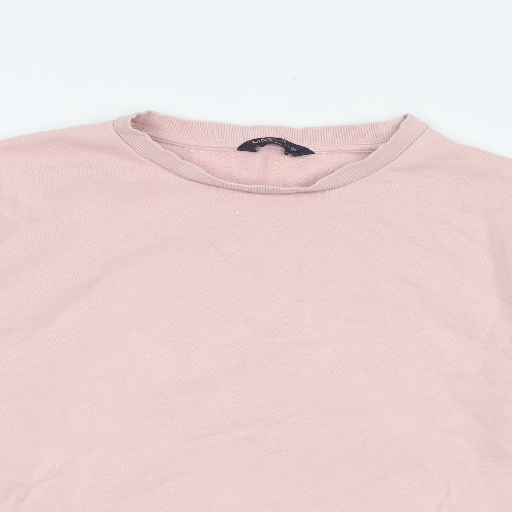 Womens UK Size M Marks and Spencer Pink Pullover Sweatshirt