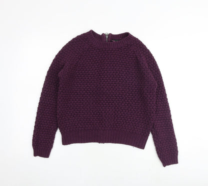 Womens UK Size 8 New Look Purple Pullover Jumper