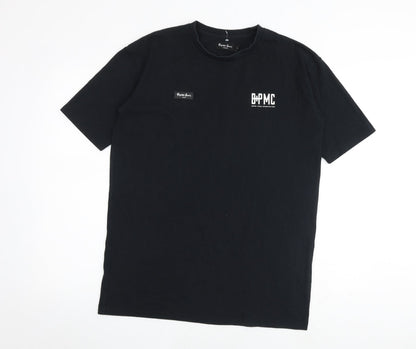 Buster + Punch Mens Black Cotton T-Shirt Size XS Round Neck