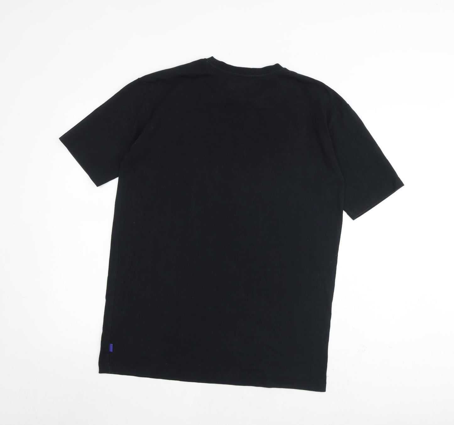 Buster + Punch Mens Black Cotton T-Shirt Size XS Round Neck