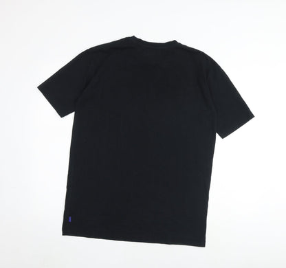 Buster + Punch Mens Black Cotton T-Shirt Size XS Round Neck