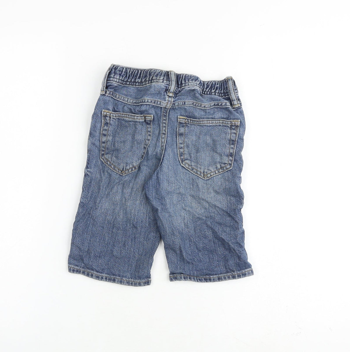 Gap Boys Blue Cotton Bermuda Shorts Size S Regular Drawstring