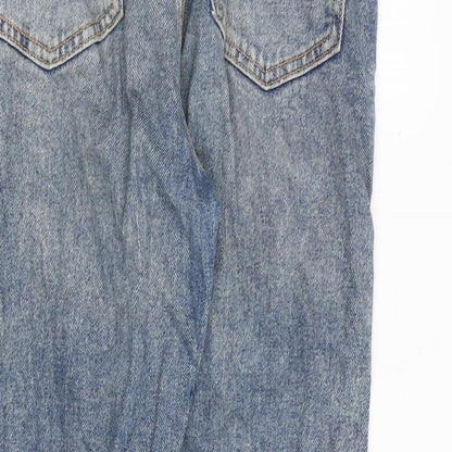 Hollister Womens Blue Cotton Straight Jeans Size 24 in L25 in Regular Zip