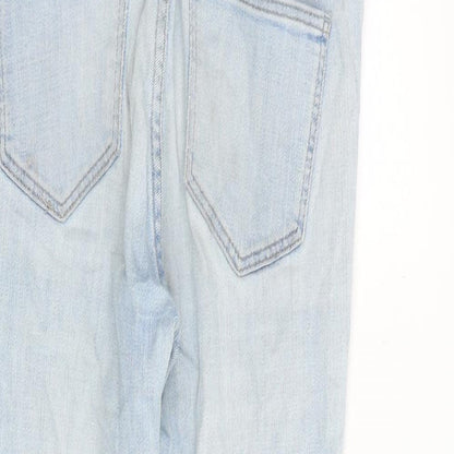 Topshop Womens Blue Cotton Skinny Jeans Size 26 in L30 in Regular Zip