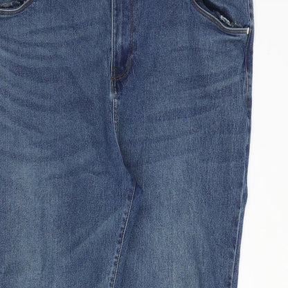 Very Mens Blue Cotton Straight Jeans Size 42 in L30 in Regular Zip