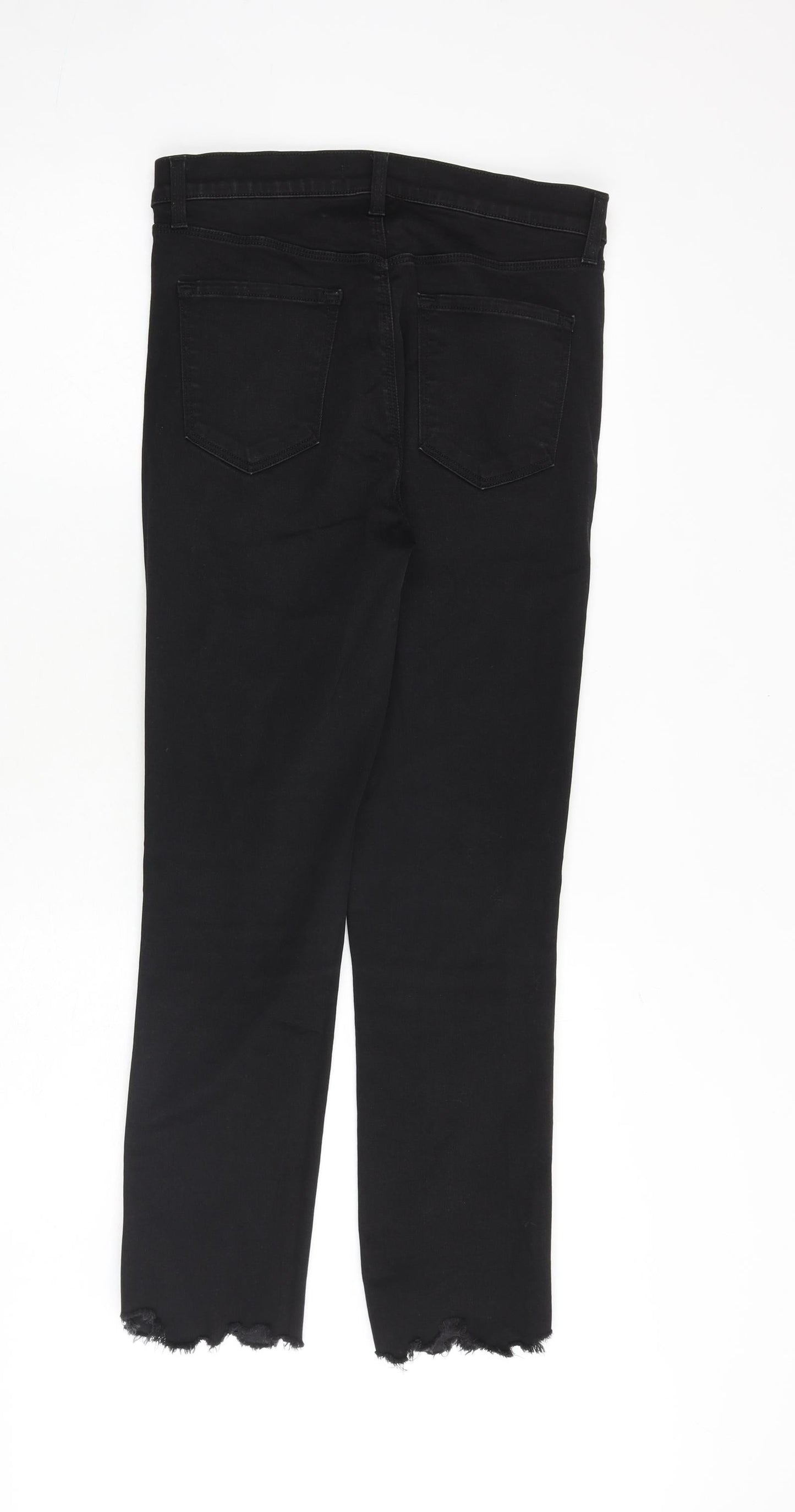 Womens UK Size 27 in J Brand Regular Fit Straight Black Jeans
