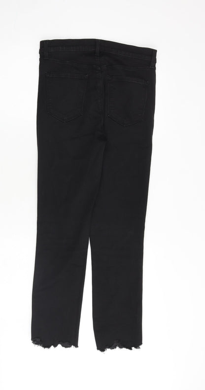 Womens UK Size 27 in J Brand Regular Fit Straight Black Jeans