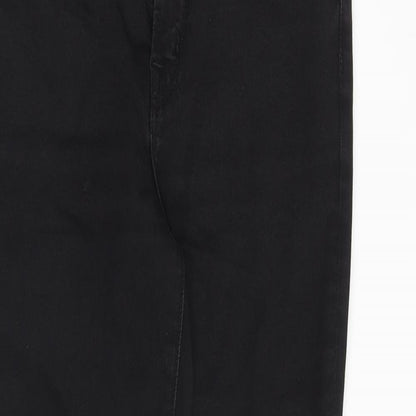 Womens UK Size 27 in J Brand Regular Fit Straight Black Jeans