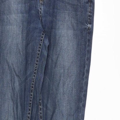 Topshop Womens Blue Cotton Skinny Jeans Size 28 in L32 in Regular Zip
