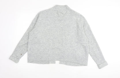 Womens UK Size M Miss Selfridge Grey Cardigan Jumper