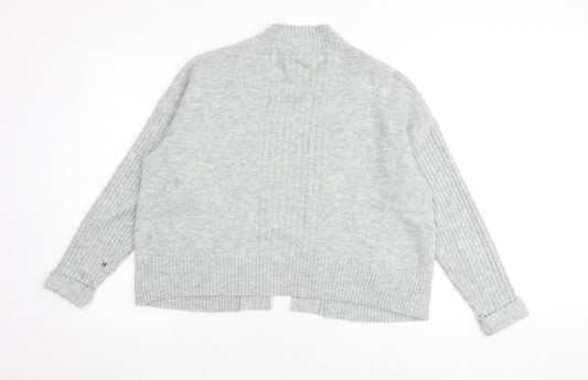 Womens UK Size M Miss Selfridge Grey Cardigan Jumper