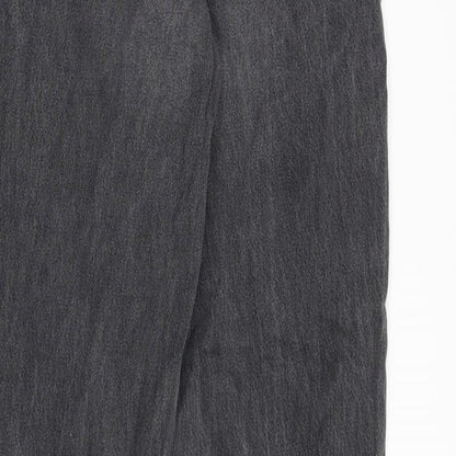 Garage Denim Womens Grey Cotton Mom Jeans Size 25 in L30 in Regular Zip - Raw Hem