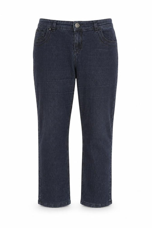 Authentic Womens Blue Cotton Straight Jeans Size 16 L29 in Regular Zip