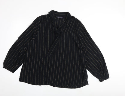 Womens UK Size 22 Marks and Spencer Black Basic Blouse