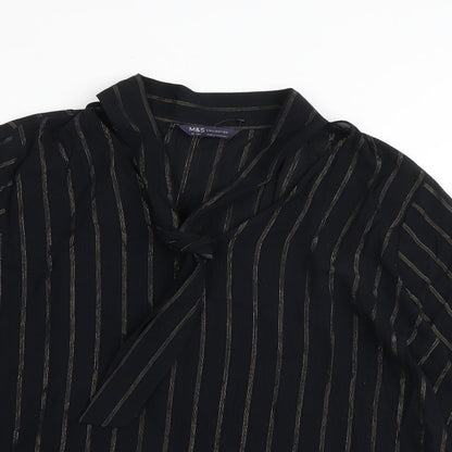 Womens UK Size 22 Marks and Spencer Black Basic Blouse