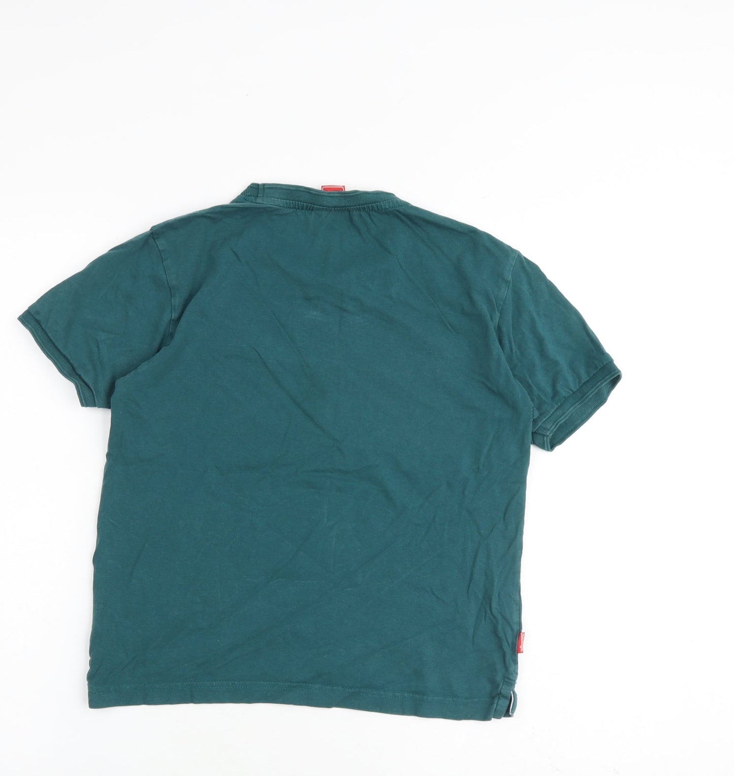 Slazenger Boys Green 100% Cotton Basic T-Shirt Size 9-10 Years Round Neck Pullover