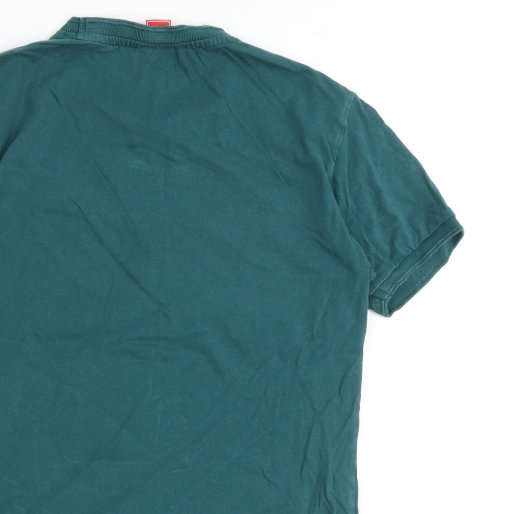 Slazenger Boys Green 100% Cotton Basic T-Shirt Size 9-10 Years Round Neck Pullover