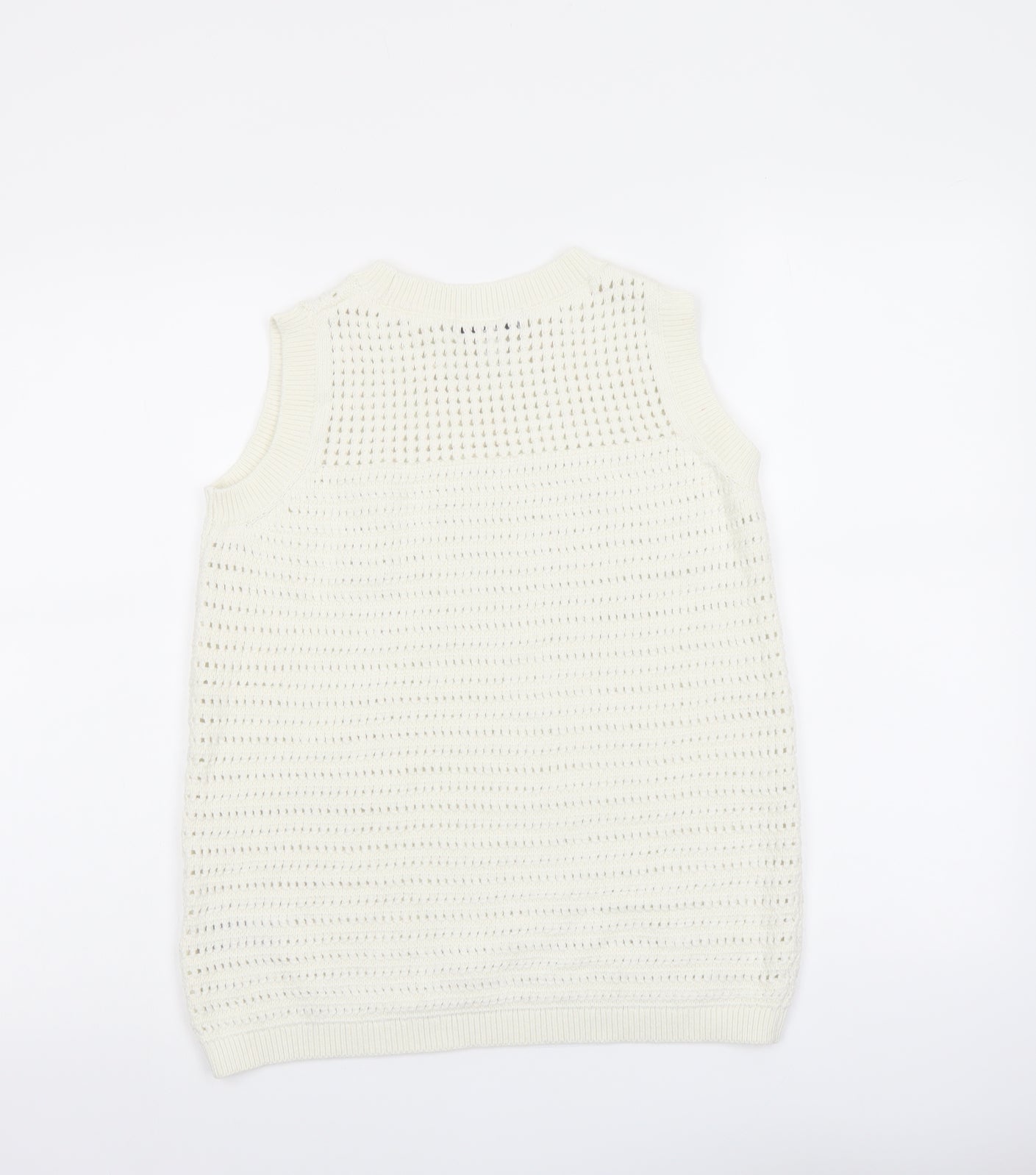 Womens UK Size XS Marks and Spencer Ivory Vest Jumper