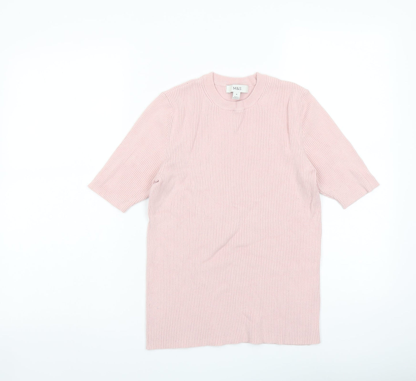 Womens UK Size M Marks and Spencer Pink Pullover Jumper