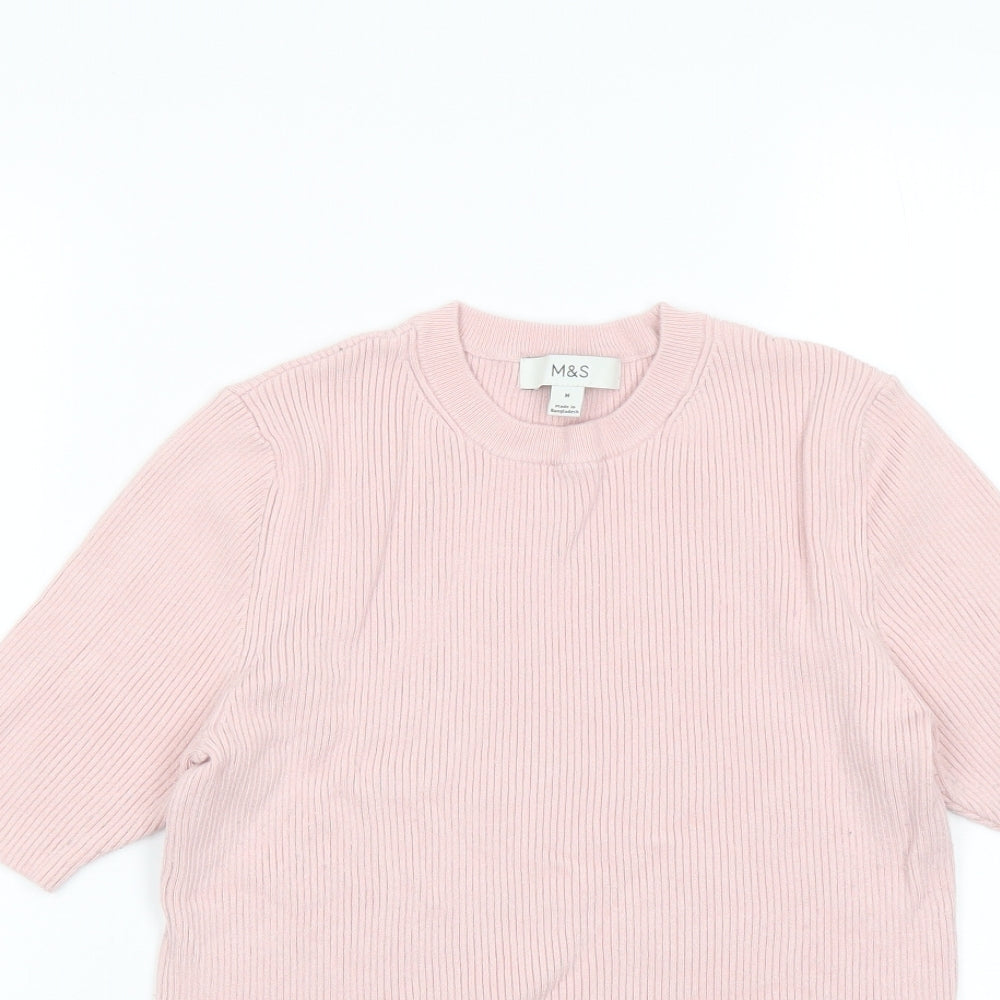 Womens UK Size M Marks and Spencer Pink Pullover Jumper