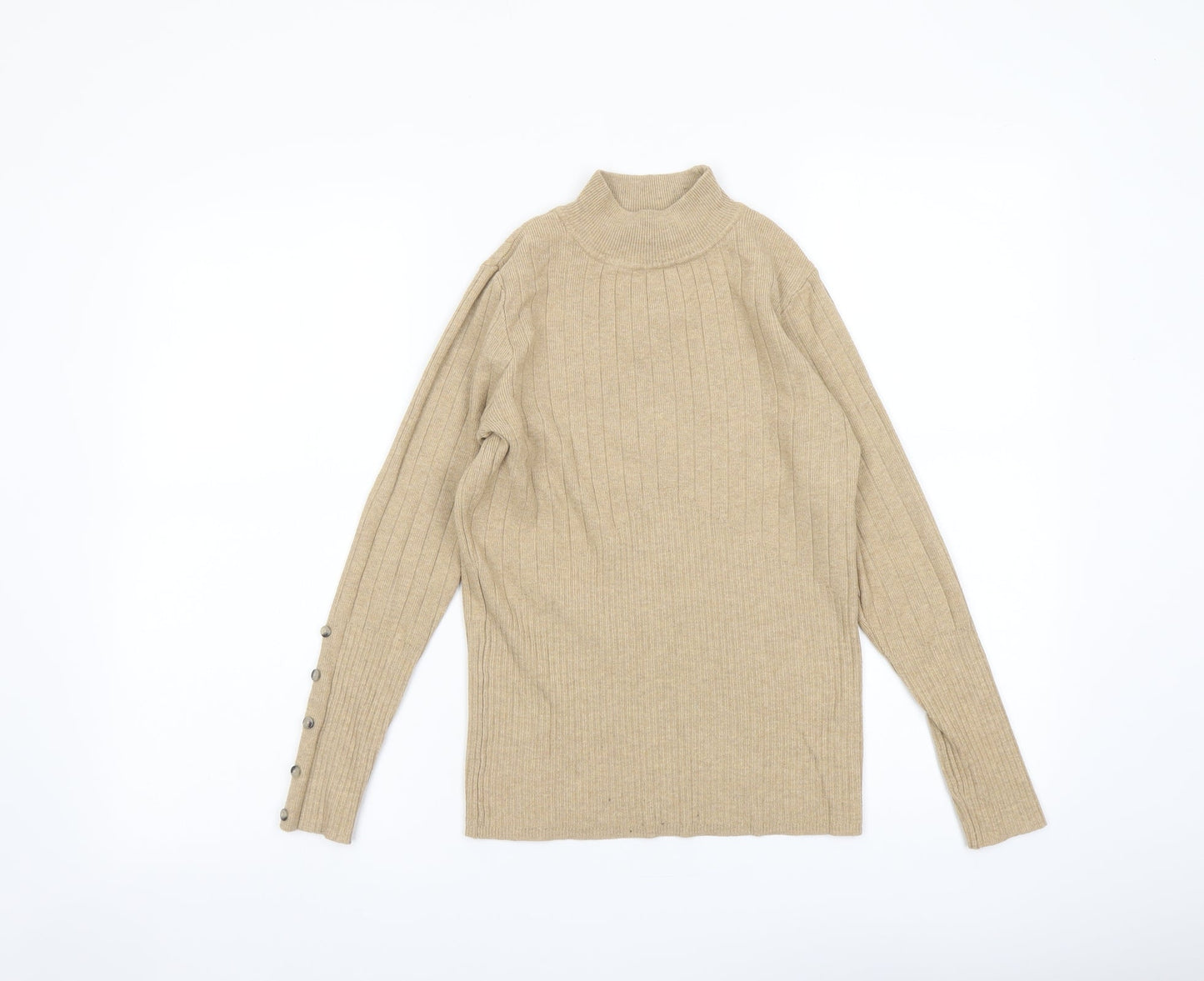 Womens UK Size 10 Marks and Spencer Beige Pullover Jumper