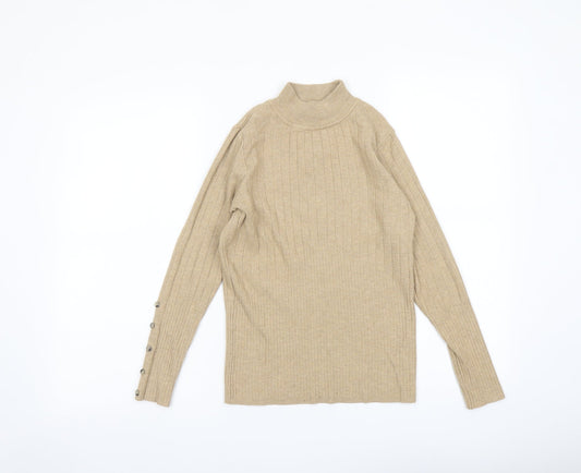 Womens UK Size 10 Marks and Spencer Beige Pullover Jumper