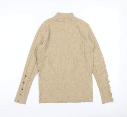 Womens UK Size 10 Marks and Spencer Beige Pullover Jumper