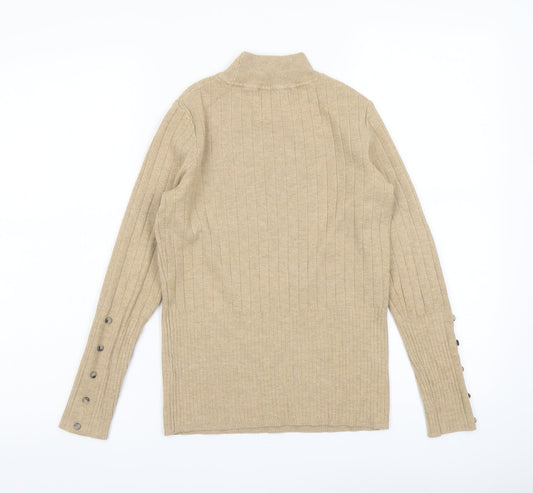 Womens UK Size 10 Marks and Spencer Beige Pullover Jumper