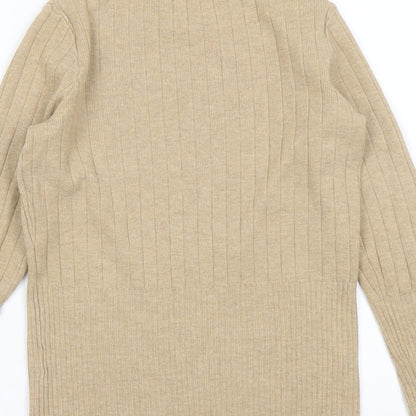 Womens UK Size 10 Marks and Spencer Beige Pullover Jumper