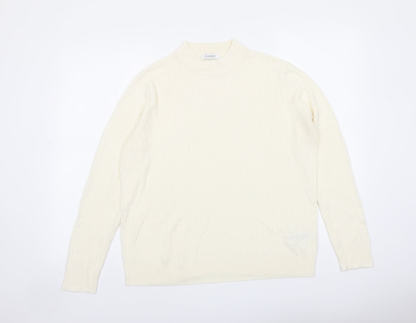 Womens UK Size 16 Classic Ivory Pullover Jumper