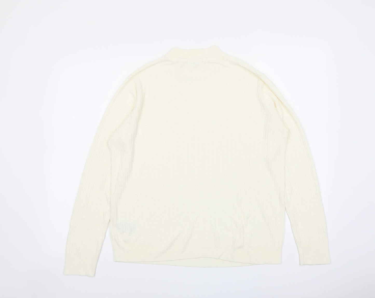 Womens UK Size 16 Classic Ivory Pullover Jumper