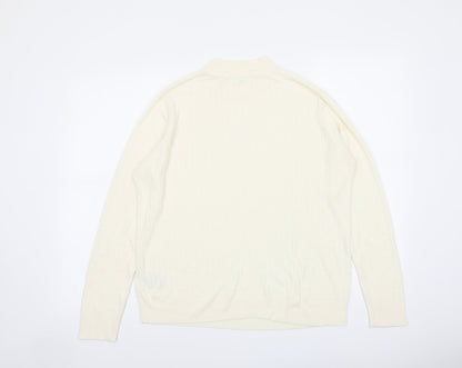 Womens UK Size 16 Classic Ivory Pullover Jumper