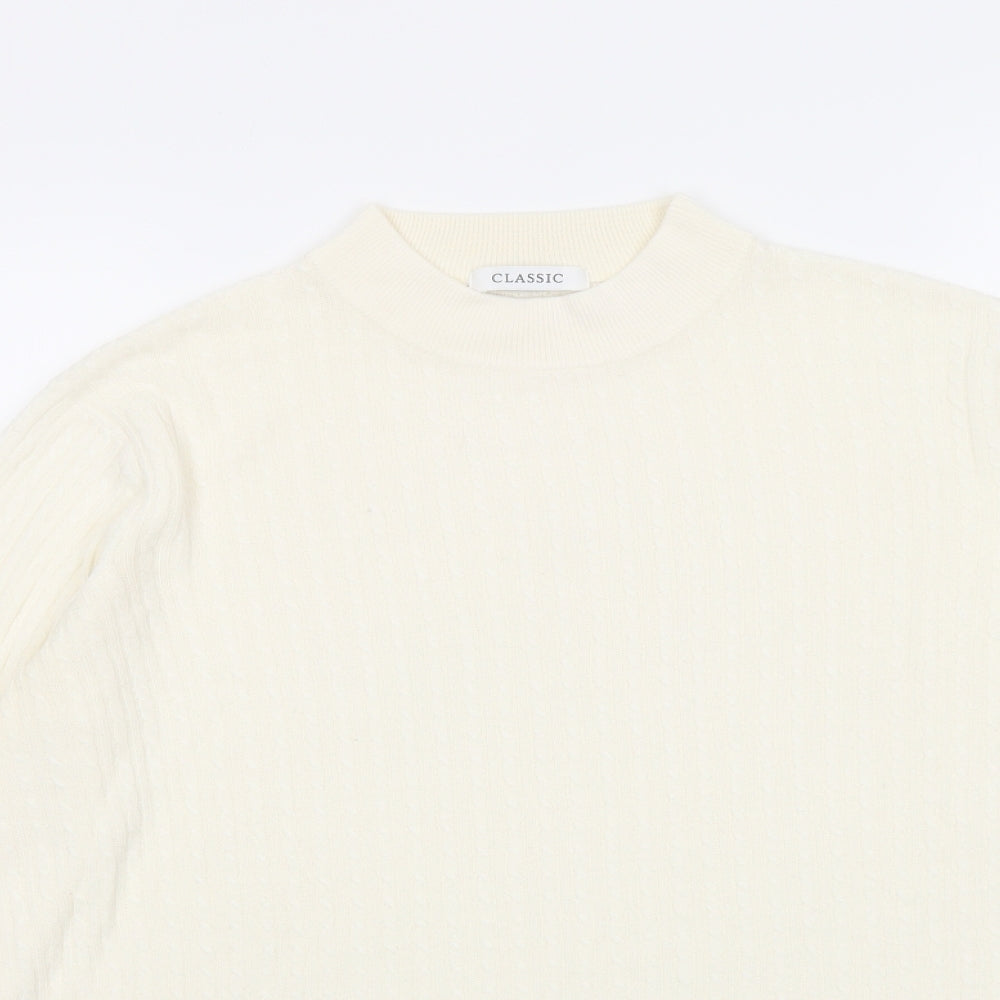 Womens UK Size 16 Classic Ivory Pullover Jumper
