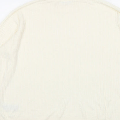 Womens UK Size 16 Classic Ivory Pullover Jumper