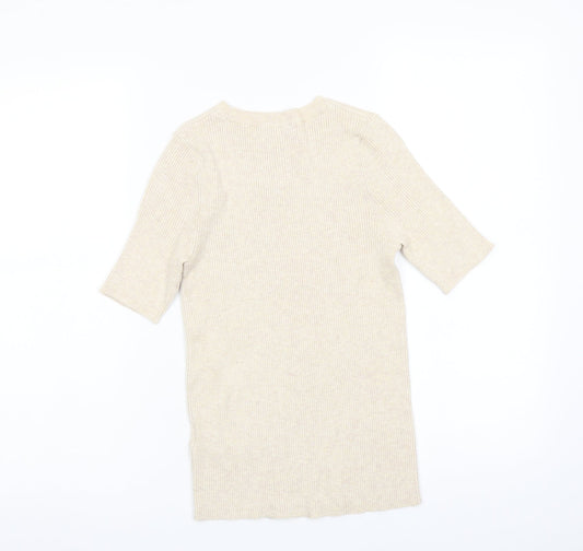 Womens UK Size S Marks and Spencer Beige Pullover Jumper