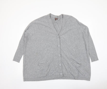 Womens UK Size S Phase Eight Grey Cardigan Jumper