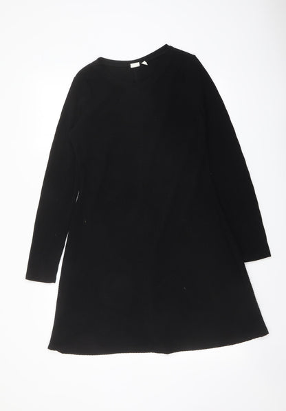 Gap Womens Black Polyester A-Line Size S Round Neck Pullover