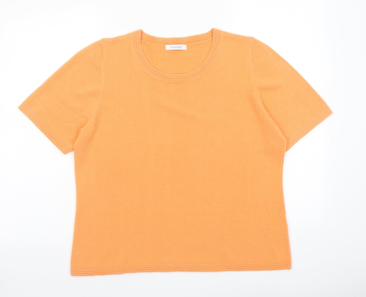 Womens UK Size 16 Classic Orange Pullover Jumper